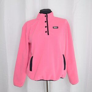 Roots Hot Pink Fleece Sherpa Pullover Sweater Sz XS